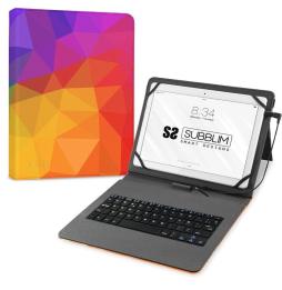 Funda con Teclado Subblim Keytab USB 11' Triángulos USB para Tablets de 11'