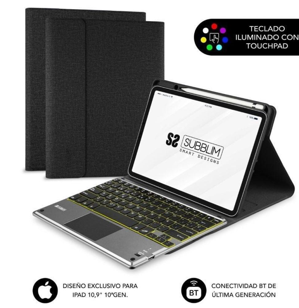 Funda con Teclado Subblim KeyTab Pro BT para Tablet iPad 10.9' 10a Gen/ Negra