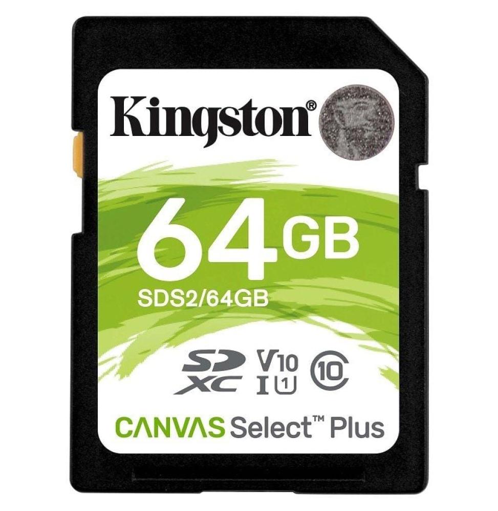 Tarjeta de Memoria Kingston CANVAS Select Plus 64GB SD XC/ Clase 10/ 100MBs