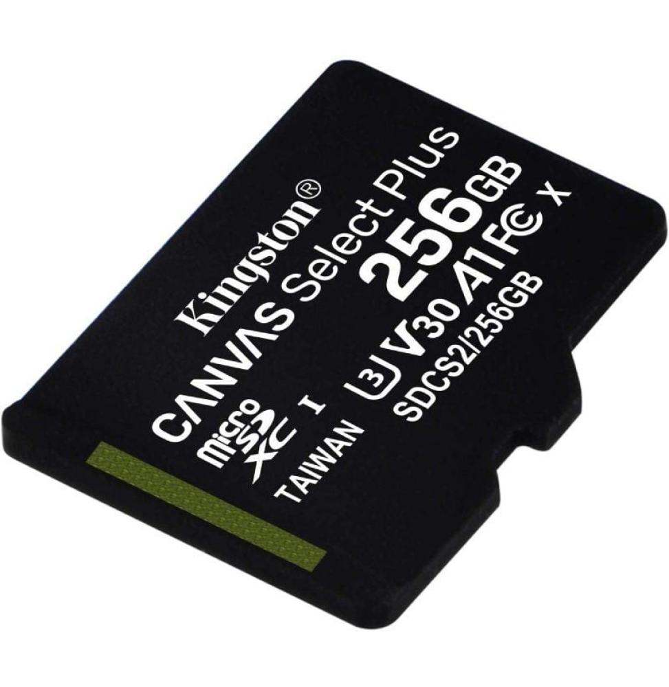 Tarjeta de Memoria Kingston CANVAS Select Plus 256GB microSD XC/ Clase 10/ 100MBs