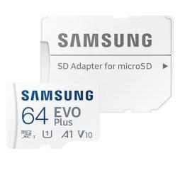 Tarjeta de Memoria Samsung EVO Plus 2021 64GB microSD XC con Adaptador/ Clase 10/ 130MBs