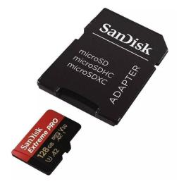 Tarjeta de Memoria SanDisk Extreme Pro 128GB microSD XC UHS-I con Adaptador/ Clase 10/ 200MBs