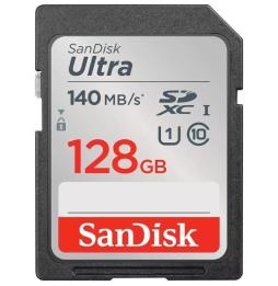 Tarjeta de Memoria SanDisk Ultra 128GB SD HC UHS-I - SDXC/ Clase 10/ 140MBs