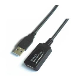 Cable Alargador USB 2.0 Aisens A101-0019/ USB Macho - USB Hembra/ Hasta 2.5W/ 60Mbps/ 10m/ Negro