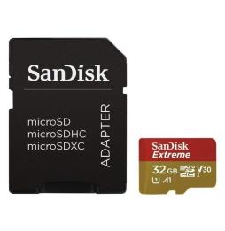 Tarjeta de Memoria SanDisk Extreme 32GB microSD HC UHS-I con Adaptador/ Clase 10/ 100MBs