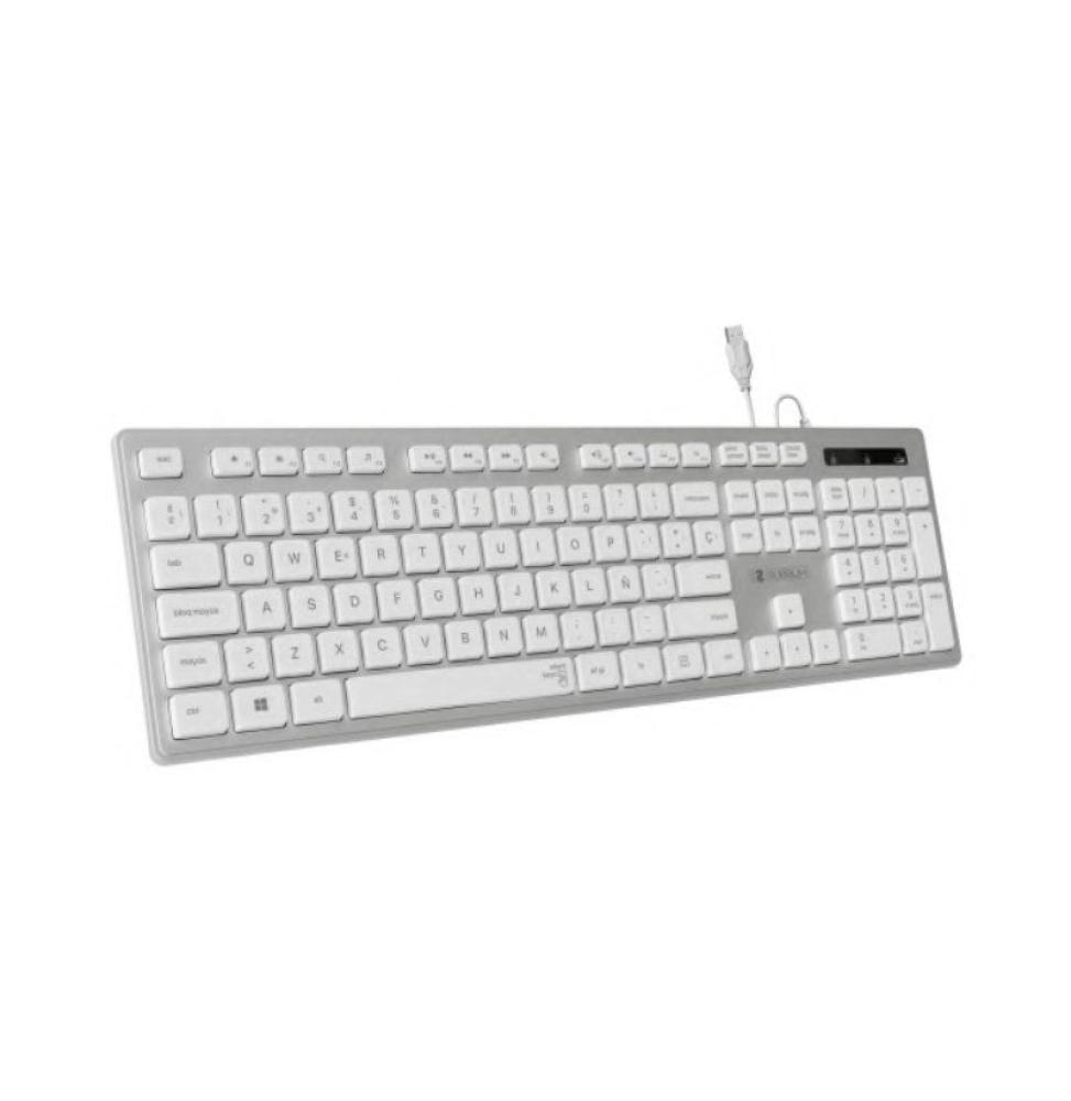 Teclado Subblim Wired Ergo Keys Silent Flat HQ/ Plata