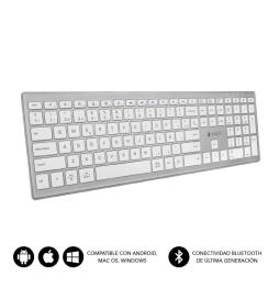 Teclado Inalámbrico por Bluetooth Subblim 2PUE200 Pure Extended/ Plata