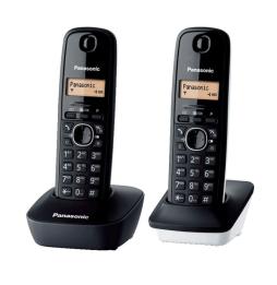 Teléfono Inalámbrico Panasonic KX-TG1612SP1/ Pack DUO/ Negro