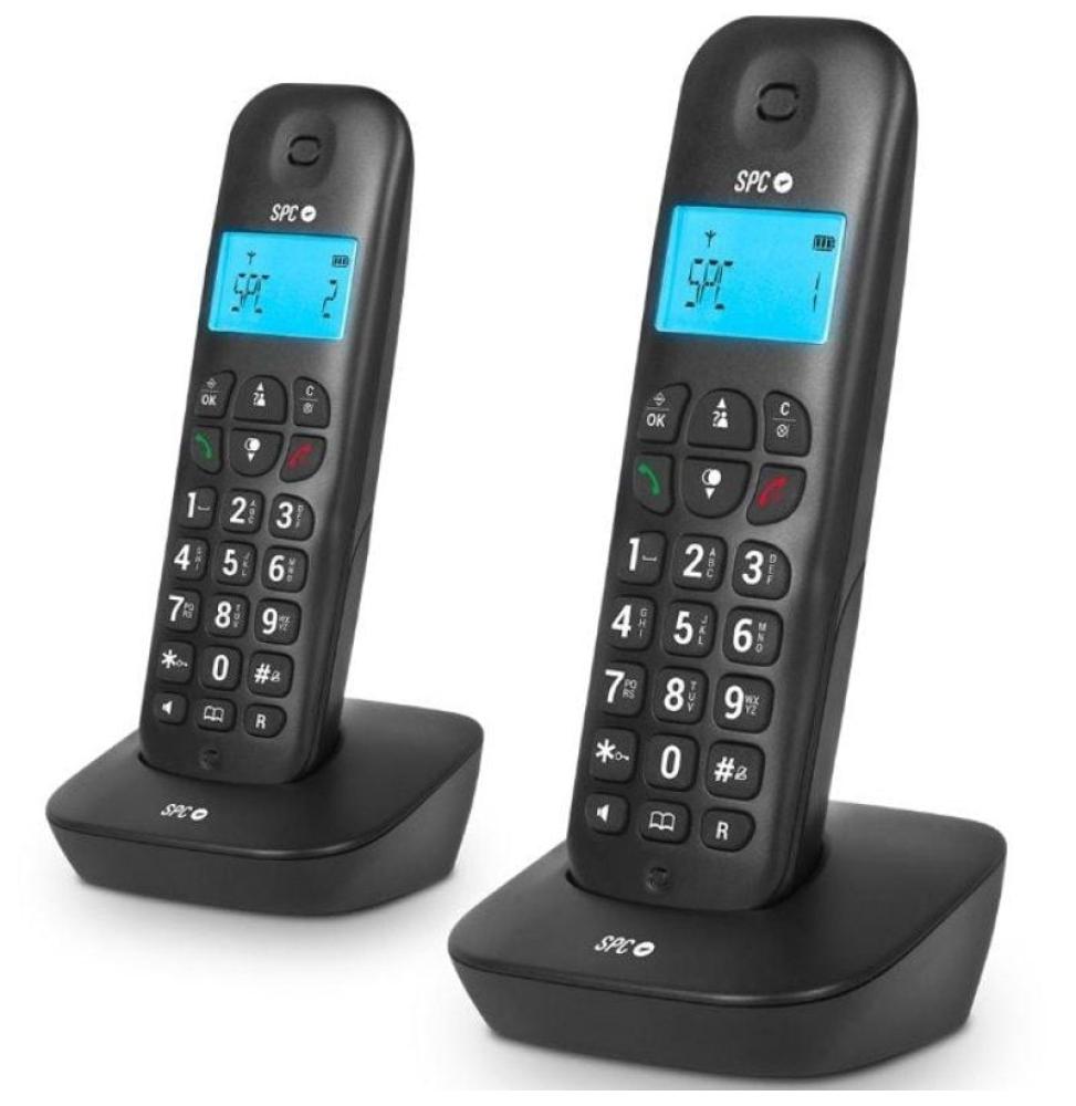 Teléfono Inalámbrico SPC Air Pro Duo 7302N/ Pack DUO/ Negro