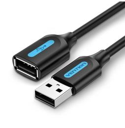 Cable Alargador USB 2.0 Vention CBIBF/ USB Macho - USB Hembra/ 480Mbps/ 1m/ Negro