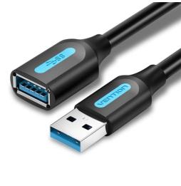 Cable Alargador USB 3.0 Vention CBHBD/ USB Macho - USB Hembra/ 5Gbps/ 50cm/ Negro