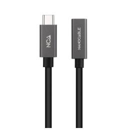 Cable Alargador USB 3.2 Nanocable 10.01.4400/ USB Tipo-C Macho - USB Tipo-C Hembra/ 50cm/ Negro