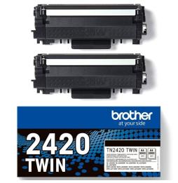 Tóner Original Brother TN2420TWIN Multipack XL Alta Capacidad/ 2x Negro