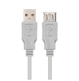 Cable Alargador USB 2.0 Nanocable 10.01.203/ USB Macho - USB Hembra/ 1.8m/ Beige