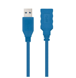 Cable Alargador USB 3.0 Nanocable 10.01.0901/ USB Macho - USB Hembra/ 1m/ Azul