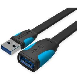 Cable Alargador USB 3.0 Vention VAS-A13-B200/ USB Macho - USB Hembra/ 5Gbps/ 2m/ Negro y Azul