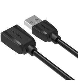 Cable Alargador USB 2.0 Vention VAS-A44-B500/ USB Macho - USB Hembra/ 5m/ Negro