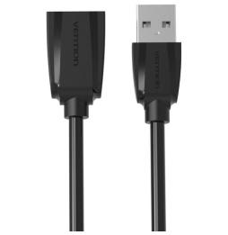 Cable Alargador USB 2.0 Vention VAS-A44-B500/ USB Macho - USB Hembra/ 5m/ Negro