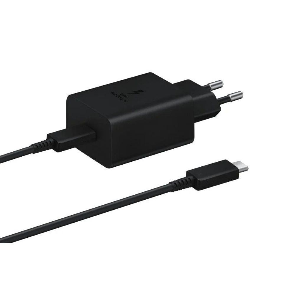 Cargador de Pared Samsung EP-T4510XBEGEU/ 1xUSB Tipo-C + Cable USB Tipo-C/ 45W