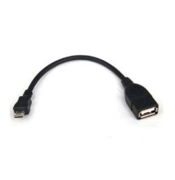 Cable USB 2.0 3GO C122/ MicroUSB Macho - USB Hembra/ 15cm/ Negro