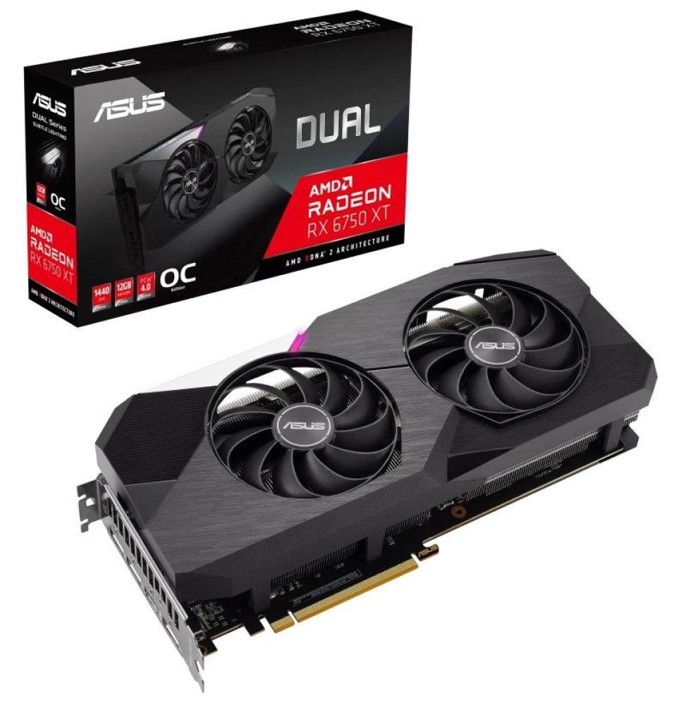 Tarjeta Gráfica Asus Dual Radeon RX 6750 XT OC/ 12GB GDDR6