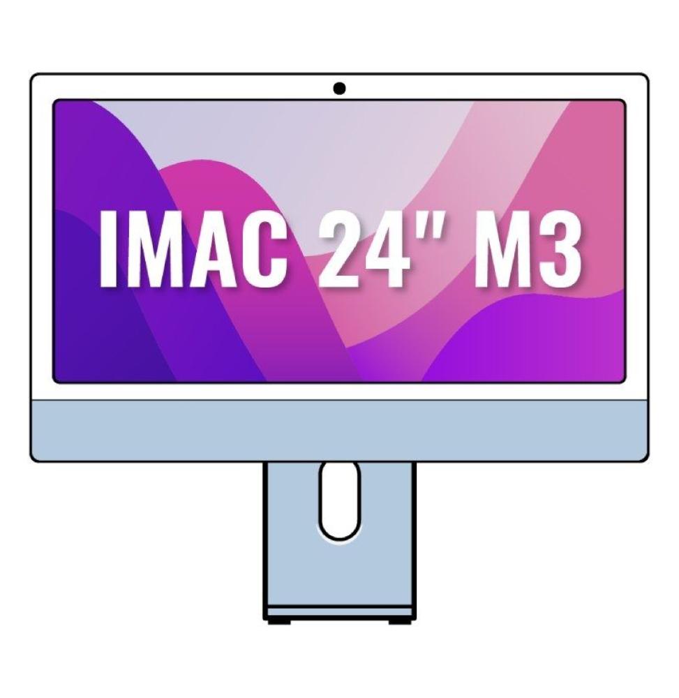 Apple iMac 24' Retina 4,5K / M3 8-Core CPU/ 8Gb/ 256Gb SSD/ 8-Core GPU/ Azul