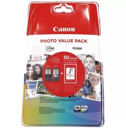 Cartucho de Tinta Original Canon PG-540L + CL-541 XL Multipack Alta Capacidad/ Negro/ Tricolor + Papel Fotográfico