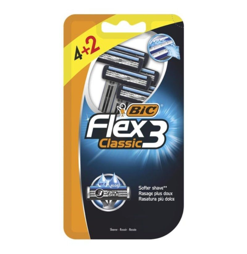 Cuchilla de Afeitar Bic Flex3 Classic/ 6 uds