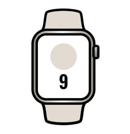 Apple Watch Series 9/ GPS/ 45mm/ Cellular/ Caja de Aluminio Blanco Estrella/ Correa Deportiva Blanco Estrella S/M