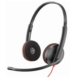 Auriculares Plantronics Blackwire C3220/ con Micrófono/ USB/ Negros