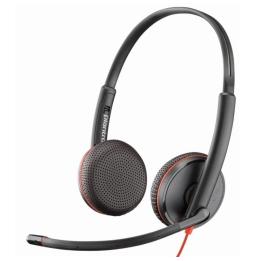 Auriculares Plantronics Blackwire C3225/ con Micrófono/ Jack 3.5/ USB/ Negros