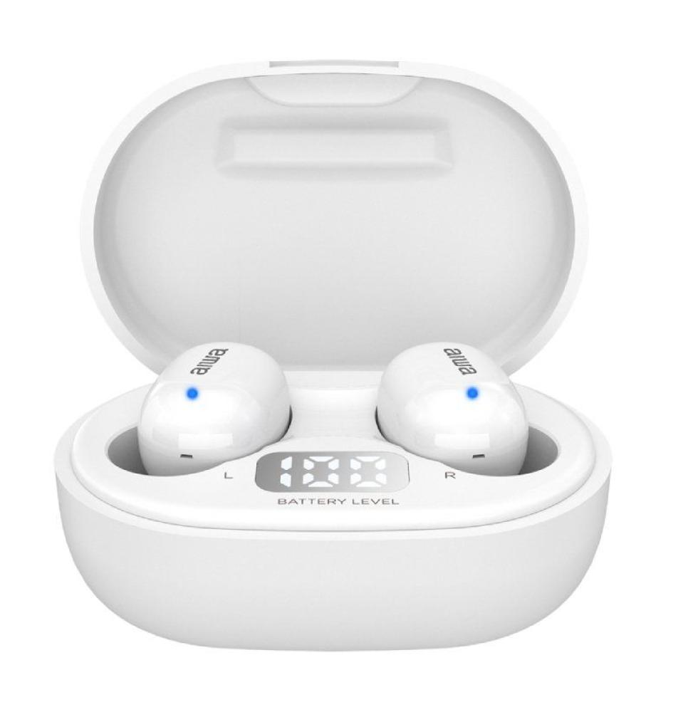 Auriculares Bluetooth Aiwa EBTW-150WTMKII con estuche de carga/ Autonomía 3h/ Blancos