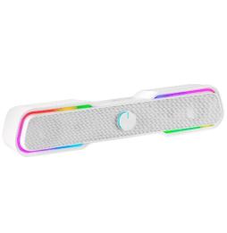 Barra de Sonido con Bluetooth Mars Gaming MSBX/ 10W/ 2.0/ Blanca