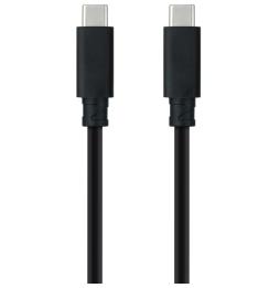 Cable USB 3.2 Nanocable 10.01.4103/ USB Tipo-C Macho - USB Tipo-C Macho/ Hasta 100W/ 20Gbps/ 3m/ Negro