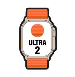 Apple Watch Ultra 2/ GPS/ Cellular/ 49mm/ Caja de Titanio/ Correa Ocean Naranja