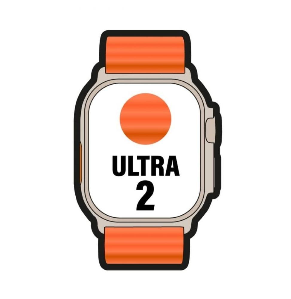 Apple Watch Ultra 2/ GPS/ Cellular/ 49mm/ Caja de Titanio/ Correa Ocean Naranja