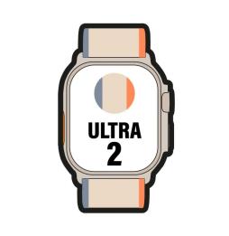 Apple Watch Ultra 2/ GPS/ Cellular/ 49mm/ Caja de Titanio/ Correa Loop Trail Naranja/Beis S/M