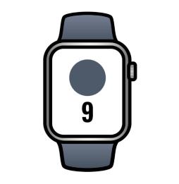 Apple Watch Series 9/ GPS/ 41mm/ Caja de Aluminio Plata/ Correa Deportiva Azul Tempestad M/L