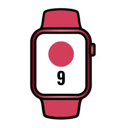 Apple Watch Series 9/ GPS/ 45mm/ Caja de Aluminio Rojo/ Correa Deportiva Rojo S/M