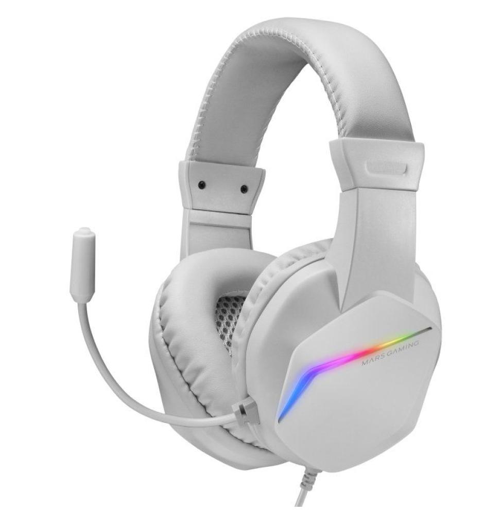 Auriculares Gaming con Micrófono Mars Gaming MH122/ Jack 3.5/ Blancos