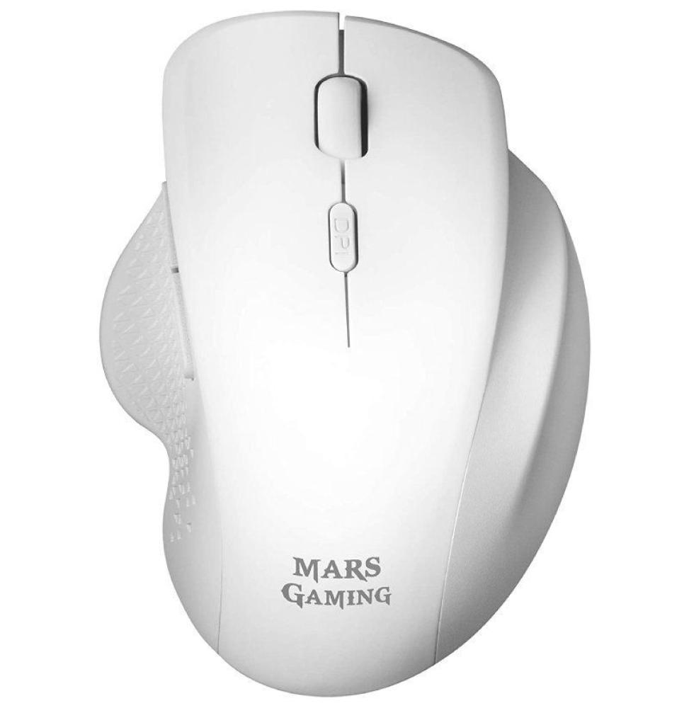 Ratón Gaming Inalámbrico Mars Gaming MMWERGO/ Hasta 3200 DPI/ Blanco