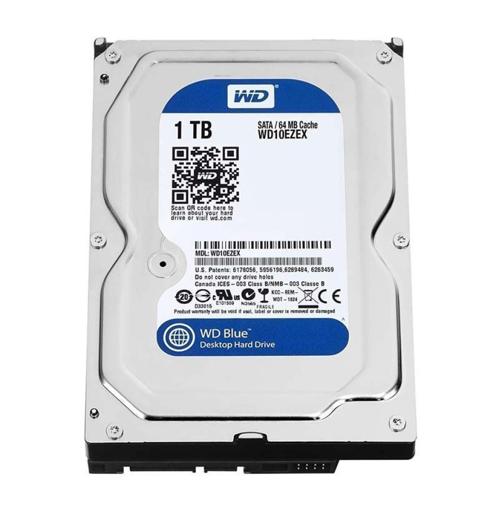 Disco Duro Western Digital Caviar Blue 1TB/ 3.5'/ SATA III/ 64MB