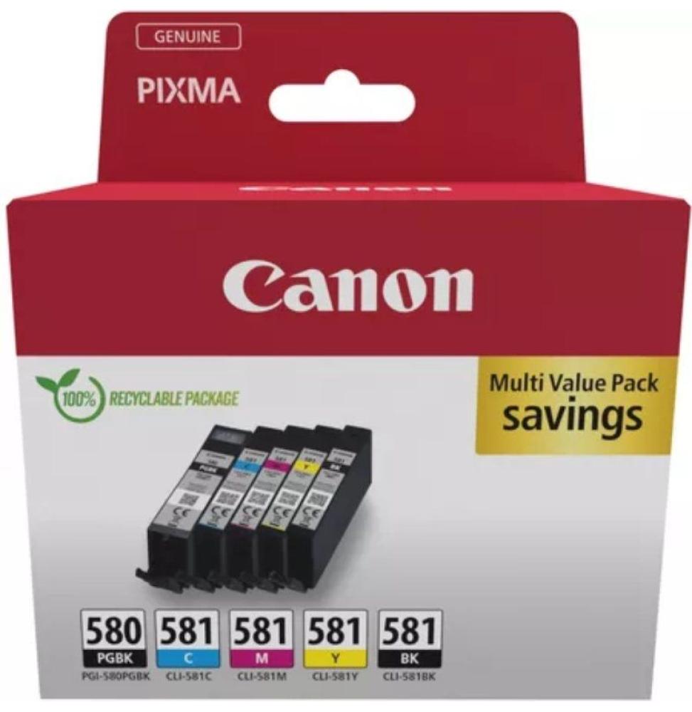 Cartucho de Tinta Original Canon PGI-580 PB + CLI-581Multipack/ Cian/ Magenta/ Amarillo/ Negro