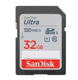 Tarjeta de Memoria SanDisk Ultra 32GB SD HC UHS-I - SDXC/ Clase 10/ 120MBs