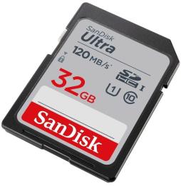 Tarjeta de Memoria SanDisk Ultra 32GB SD HC UHS-I - SDXC/ Clase 10/ 120MBs