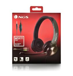 Auriculares NGS MSX 11 Pro/ con Micrófono/ Jack 3.5/ Negros