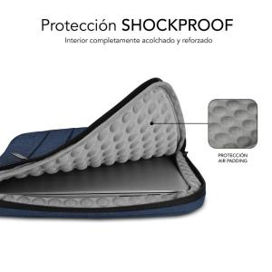 Funda Subblim Air Padding 360 Sleeve para Portátiles hasta 15.6'/ Azul