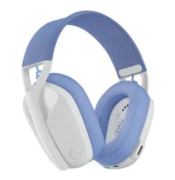 Auriculares Gaming Inalámbrico con Micrófono Logitech G435/ Bluetooth/ Blanco Crudo y Lila