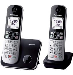 Teléfono Inalámbrico Panasonic KX-TG6852/ Pack DUO/ Negro