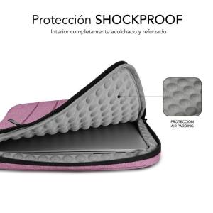 Funda Subblim Air Padding 360 Sleeve para Portátiles hasta 15.6'/ Rosa